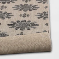 Dark Daisy Outdoor Rug Black - Opalhouse™ -Opalhouse GUEST 2361835e c528 4e8b a801 5b5e7b52de57