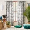 1pc 50"x84" Light Filtering Limu-Limu Leaf Jacquard Curtain Panel Gray - Opalhouse™ Designed With Jungalow™ -Opalhouse GUEST 421dc9b8 44ac 4840 a1f4 2563587244d5