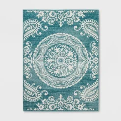 Vintage Medallion Outdoor Rug Turquoise - Opalhouse™ -Opalhouse GUEST 6c0eb72d 44c2 4f9e 87fc 5063aebde8d8