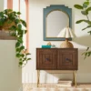 24" X 30" Wood And Brass Wall Mirror Blue - Opalhouse™ Designed With Jungalow™ 2 24" X 30" Wood And Brass Wall Mirror Blue - Opalhouse™ Designed With Jungalow™ -Opalhouse GUEST cb96163c 8169 4317 ba73 7b186591eed2