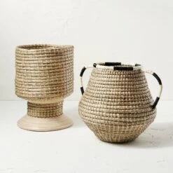Seasgrass And Bamboo Woven Pedestal Vase - Opalhouse™ Designed With Jungalow™ -Opalhouse GUEST f40310db 34b9 40f3 aeb2 f7887abcfcc9